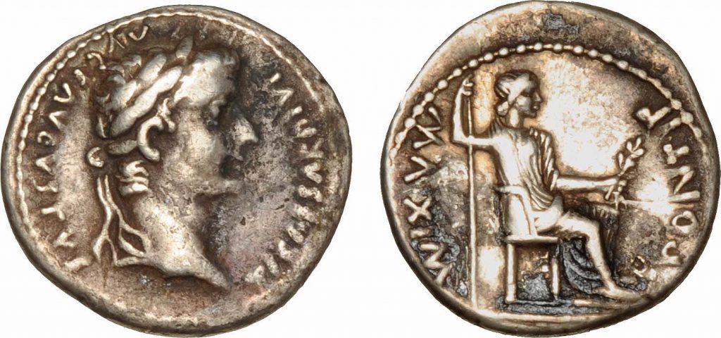 Photos of a Denarius coin